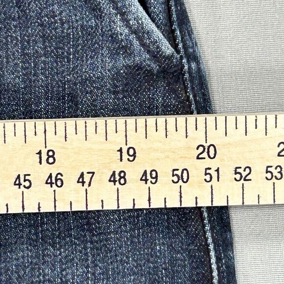 Talbots Skirt Women 10 Blue Jean Denim Knee Length Pockets Cotton Casual Stretch - Picture 9 of 14